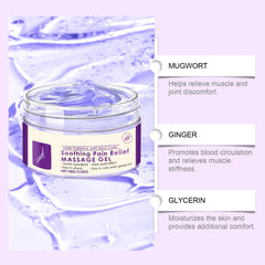 Soothing Pain Relief Massage Gel, Throughout The Body, Soothes Knees, Lumbar, Neck, Hands, and Feet